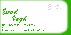 emod vegh business card